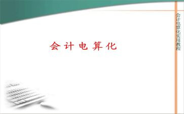 电算化心得体会800精选6篇